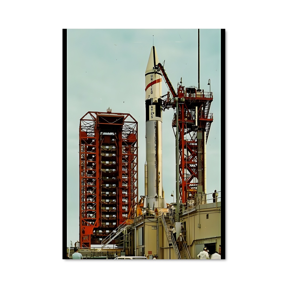 Poster La Préparation de Saturne – affiche Espace rétro